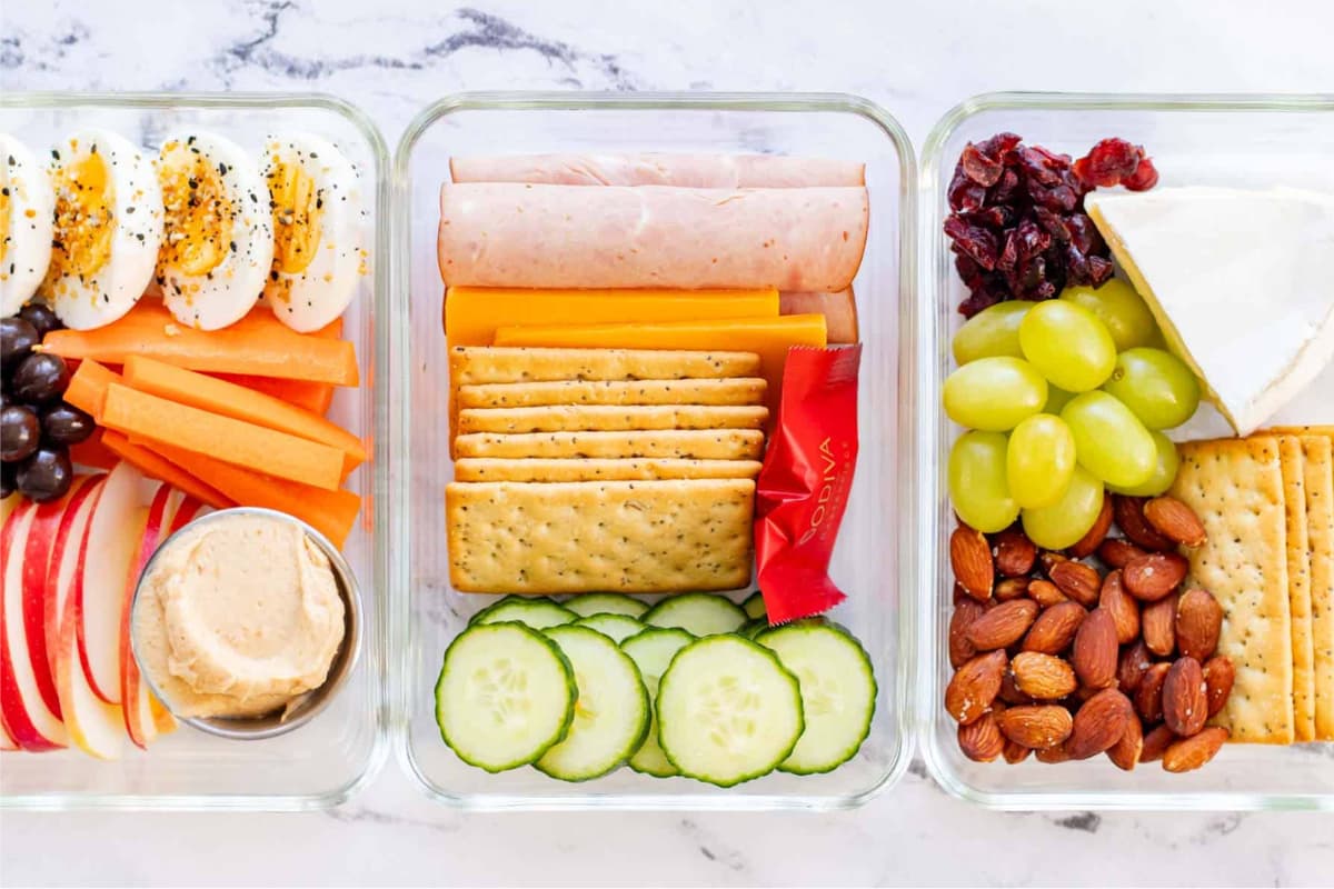 A dish of Homemade Adult Lunchables.
