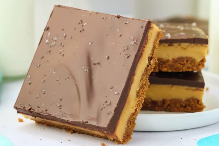 A plate of Millionaire Shortbread.