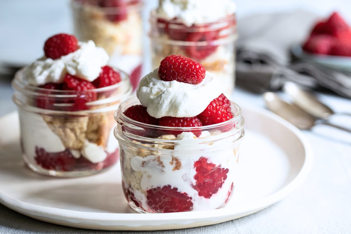 A dish of Raspberry Shortcake.