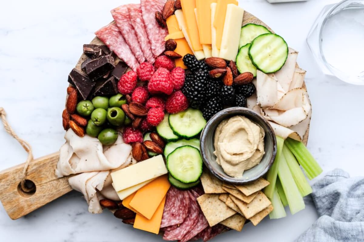 A platter of Simple Charcuterie Board.