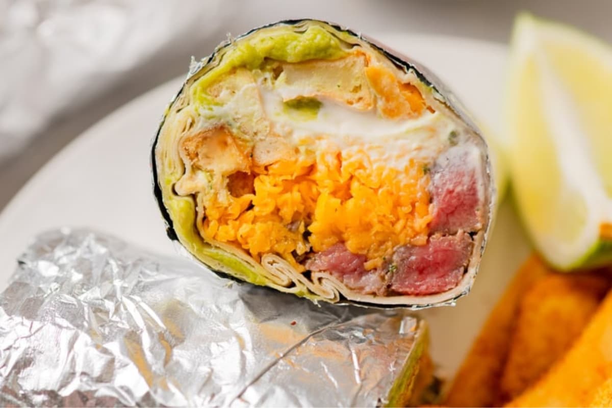 A dish of California Burrito.