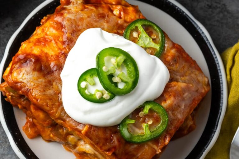 A plate of Chicken Enchilada Skillet.