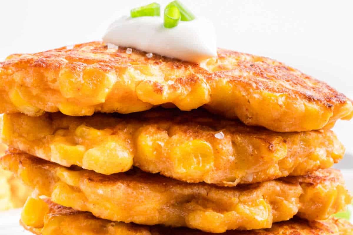 A plate of Corn Fritters.