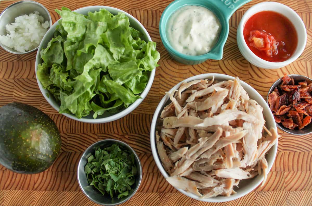 Ingredients on a counter.