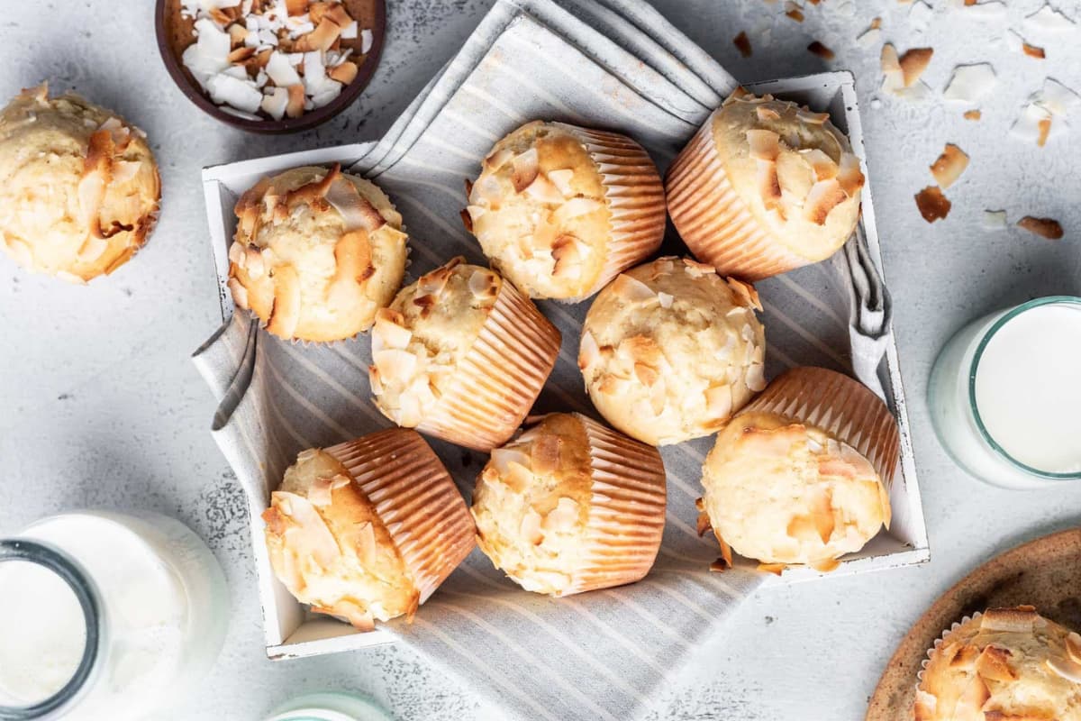 A dish of Coconut Muffins.