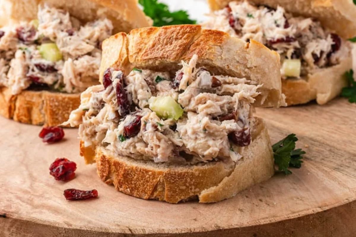 A plate of Cranberry Chicken Salad.