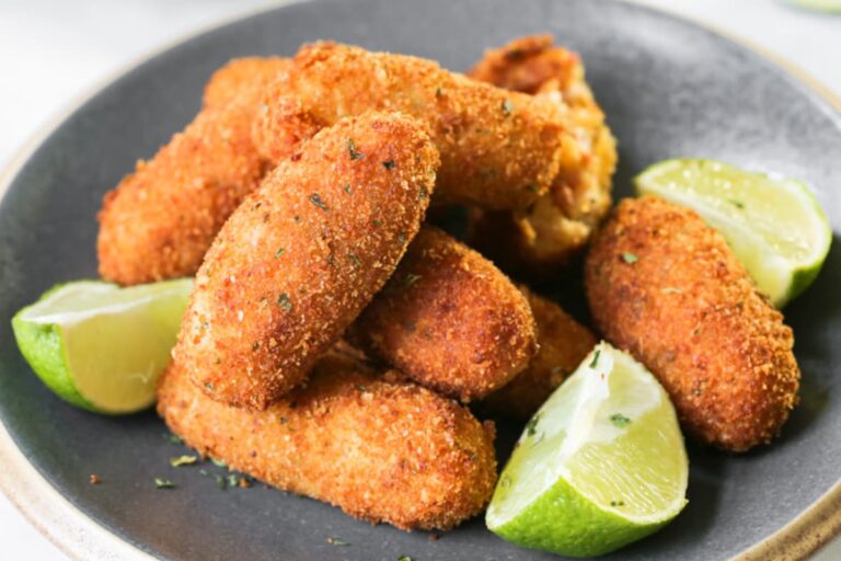 A plate of Ham and Cheese Croquettes.