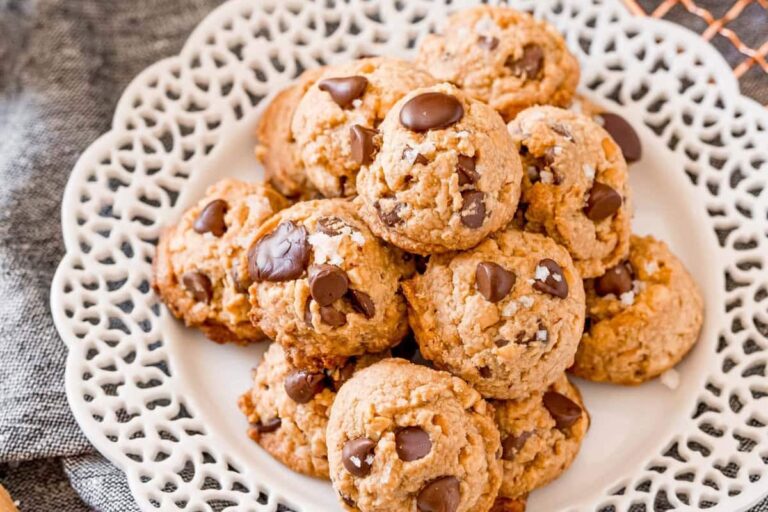 A plate of Vegan Peanut Butter Cookies.