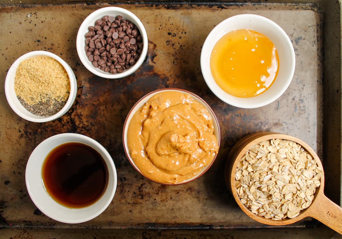 Ingredients on a tray.