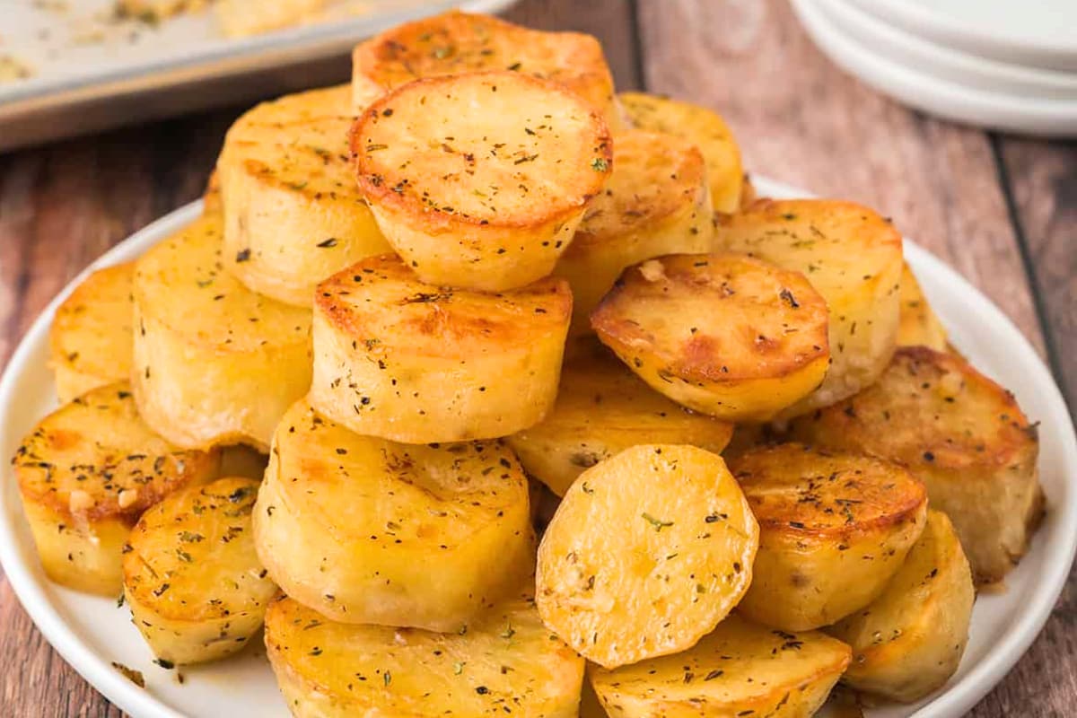 A dish of Melting Potatoes.