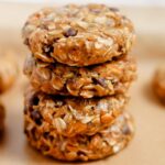 A stack of healthy no-bake cookies.