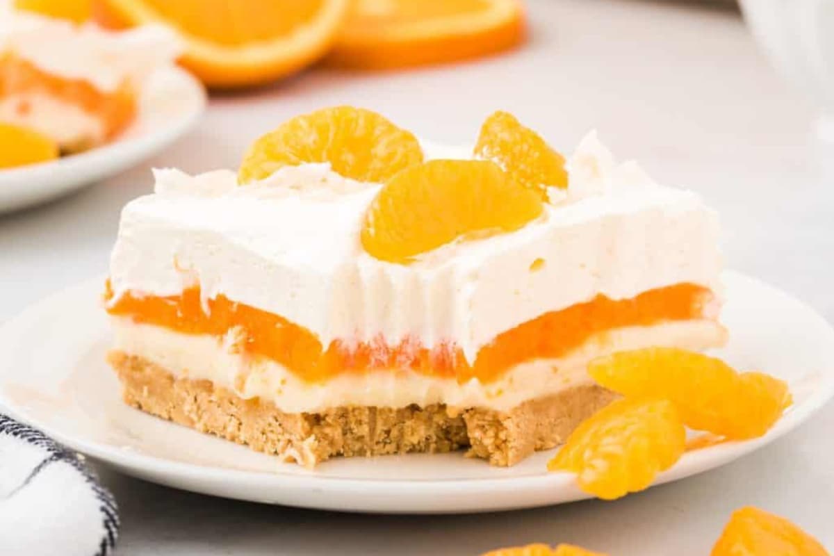 A plate of Orange Creamsicle Lush.