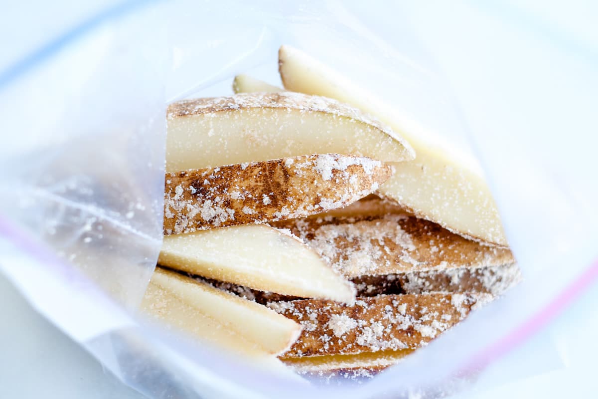 Ingredients in a plastic bag.
