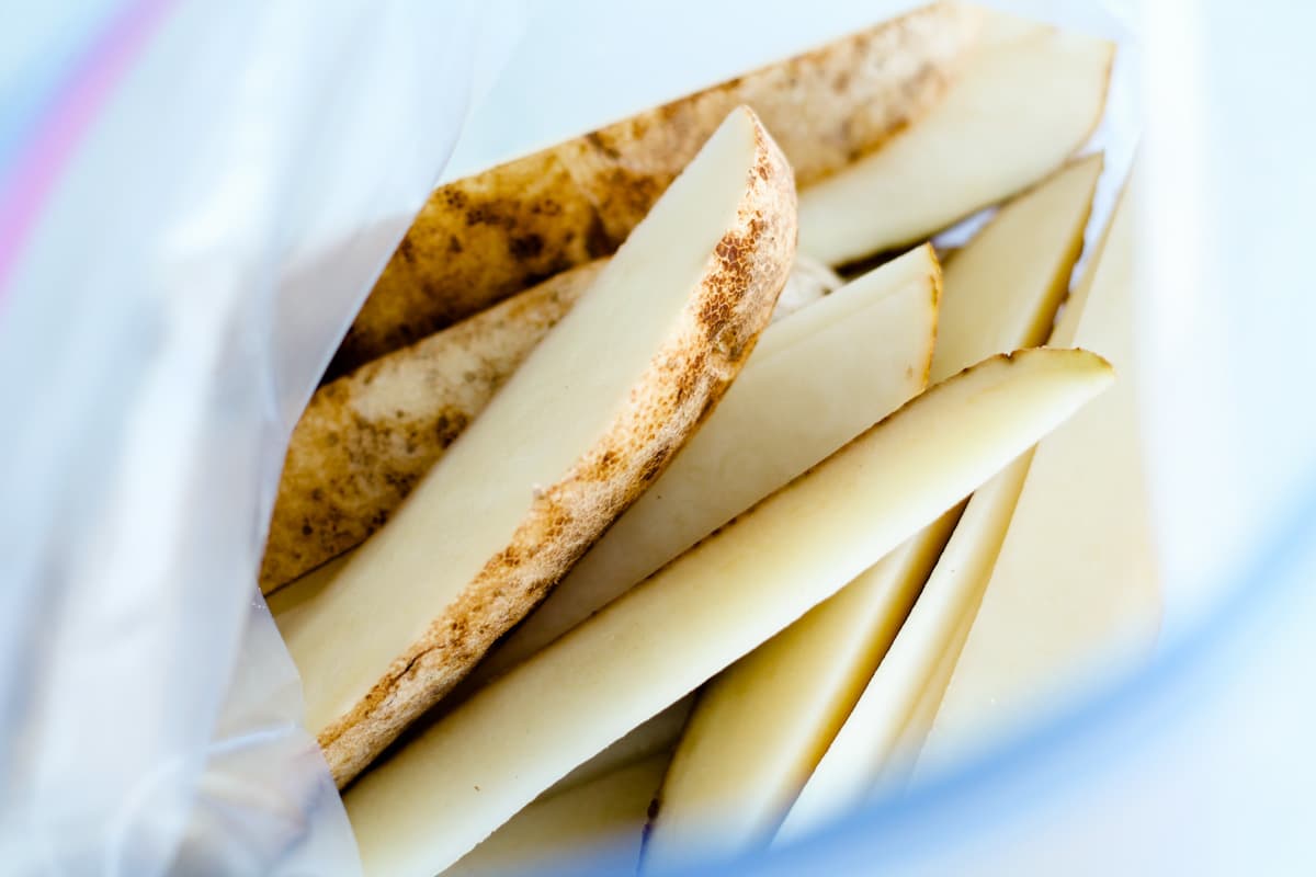 Ingredients in a plastic bag.