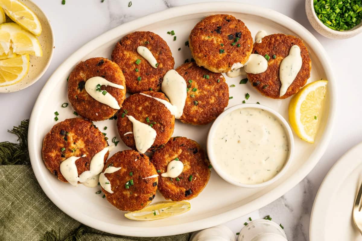 A dish of Salmon Cakes.