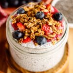 A jar of chia pudding.