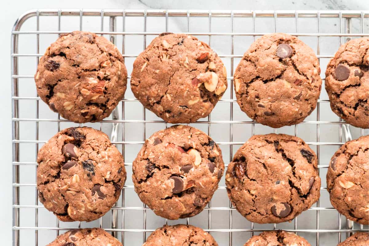 A rack of Cowboy Cookies.