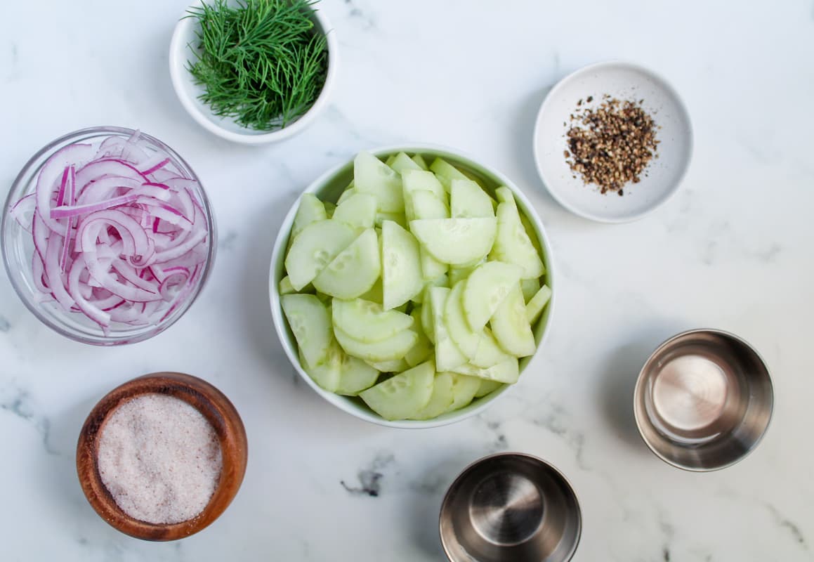Ingredients on a counter.