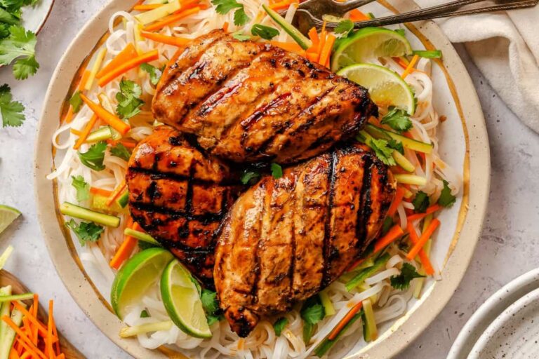 A plate of Lemongrass Chicken.
