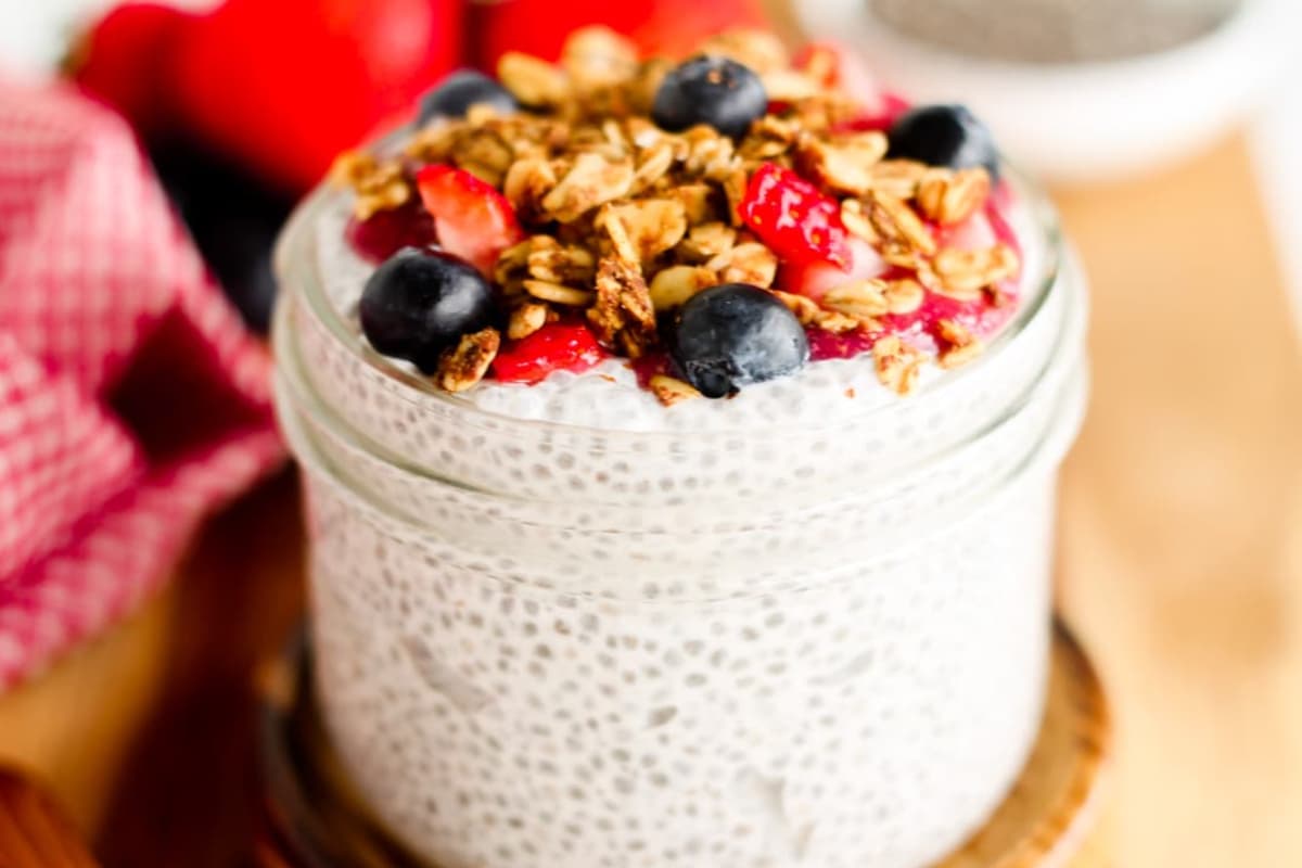 A dish of Vanilla Chia Pudding.