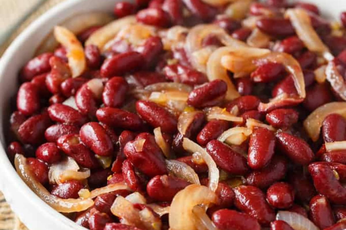 A dish of Kidney Bean Bake.