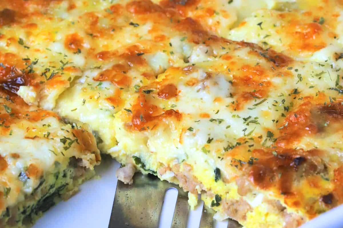 A dish of Low Carb Baked Frittata.