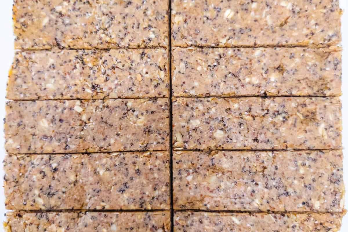 A dish of Vegan Protein Bars.
