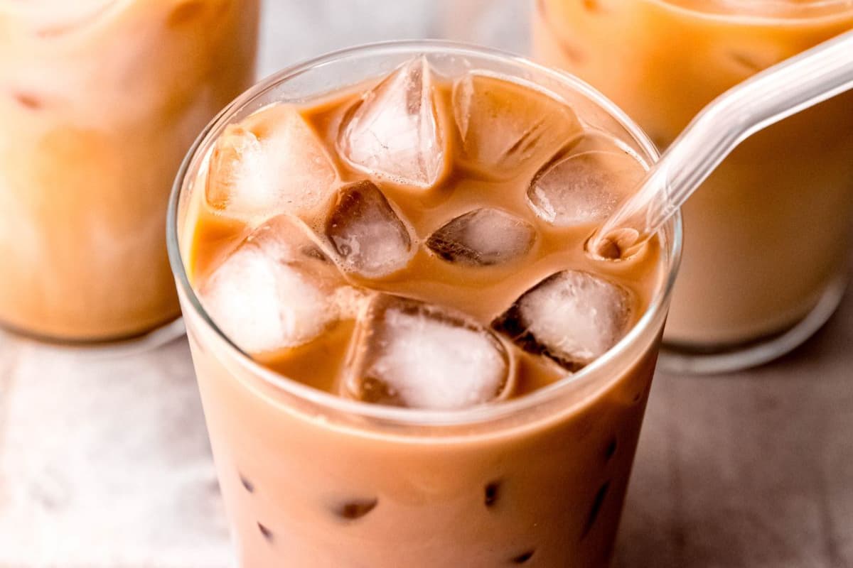 A glass of Protein Iced Coffee.