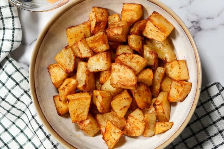 A dish of Easy Air Fryer Breakfast Potatoes.