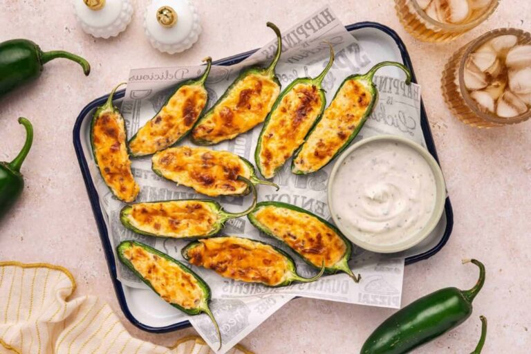 A dish of Air Fryer Jalapeño Poppers.