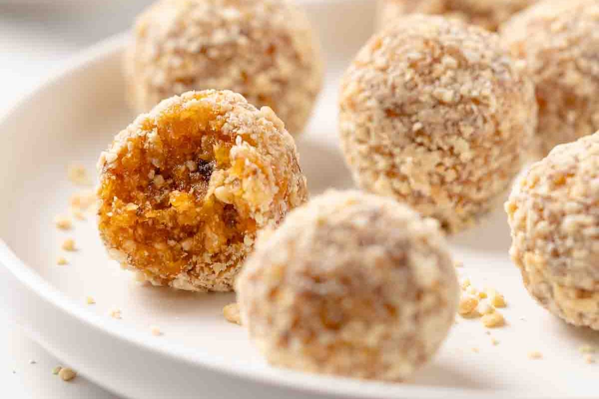 A plate of Apricot Balls.