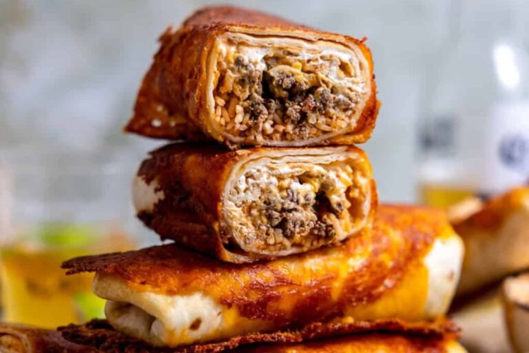 A plate of Grilled Cheese Burrito.