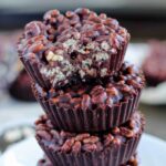 A plate of crunchy chocolate cups.