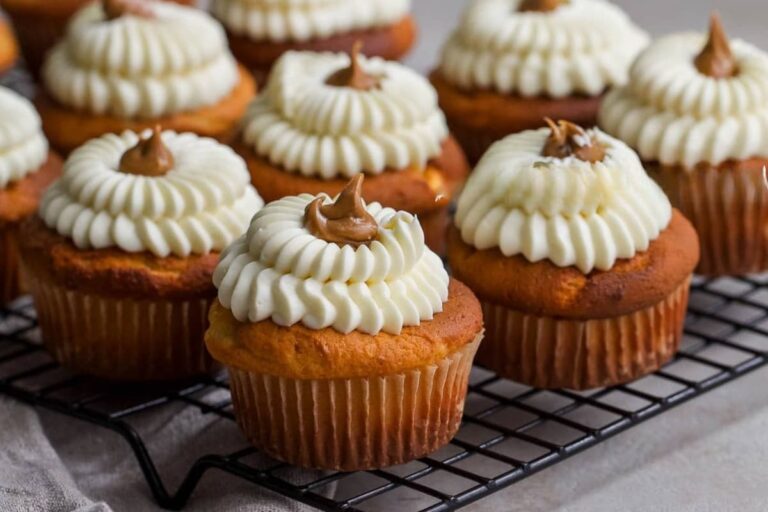 A tray of Almond Flour Protein Cupcakes.