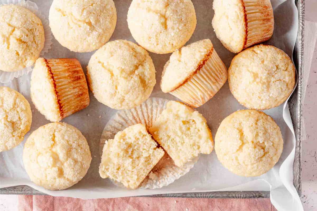 A tray of Buttermilk Muffins.