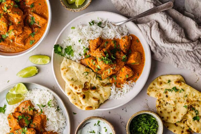 A dish of Crockpot Butter Chicken.