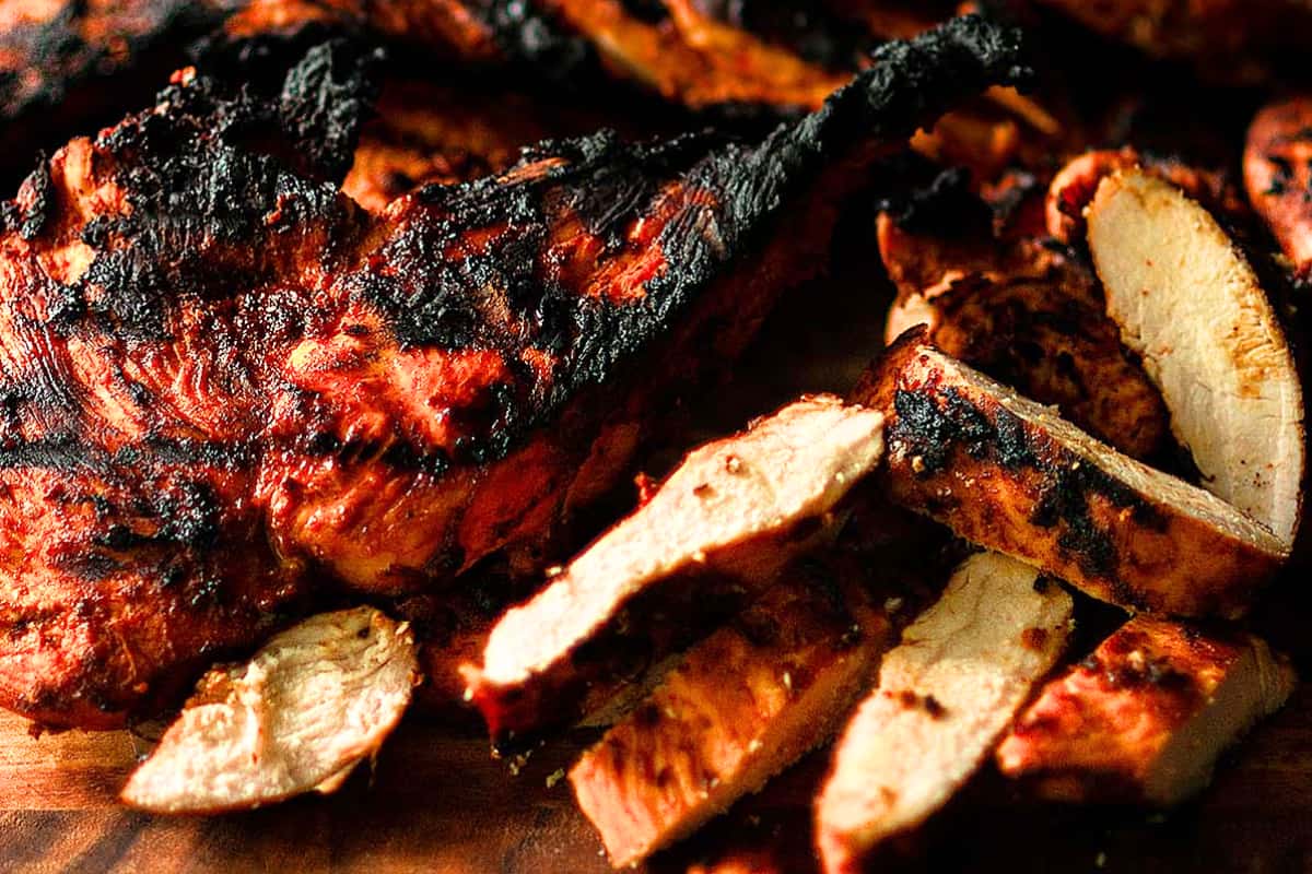 A plate of Mexican Style Grilled Chicken.