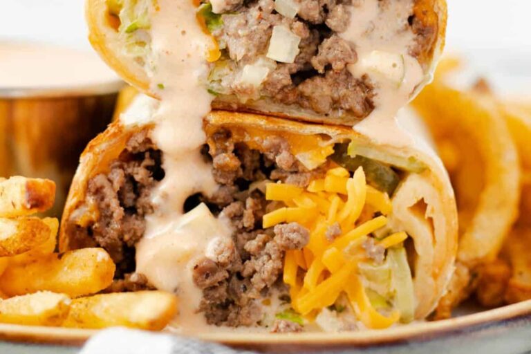 A plate of Big Mac Wraps.