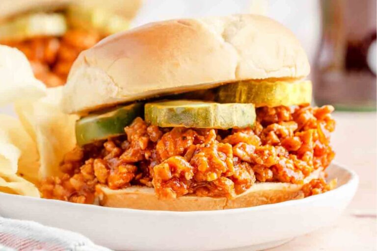 A dish of Ground Chicken Sloppy Joes.