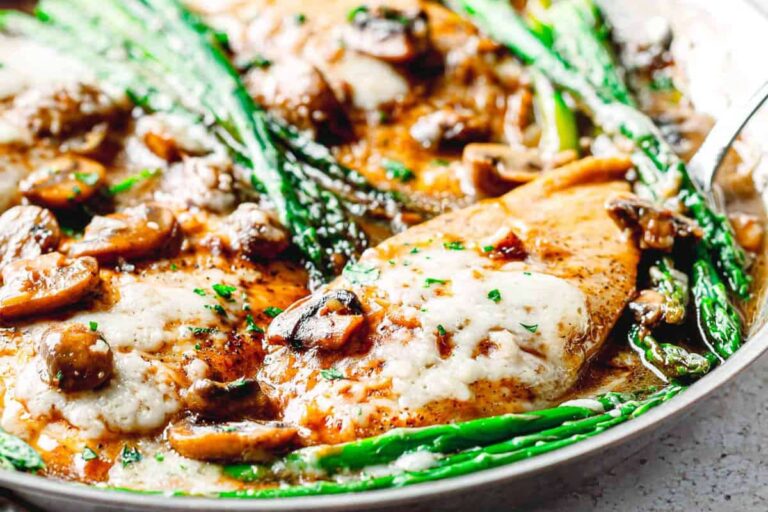 A dish of Chicken Madeira.