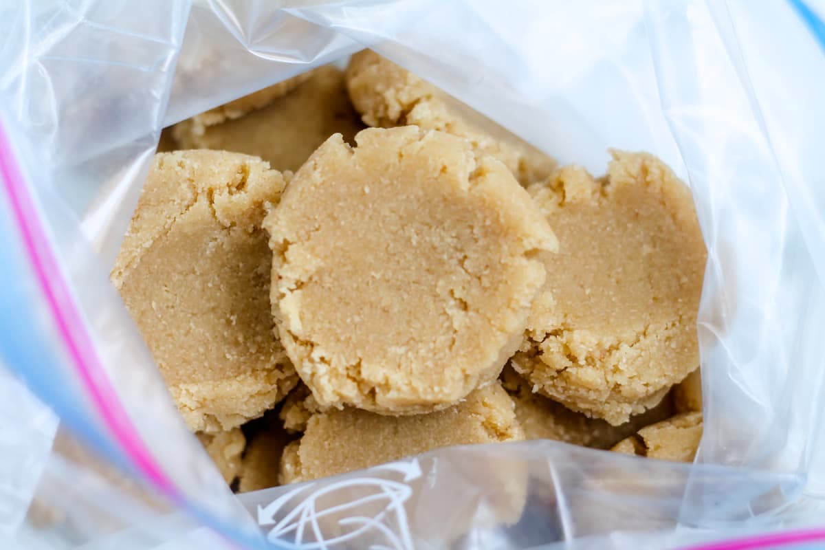 A bag of Frozen Sugar Cookie Dough.