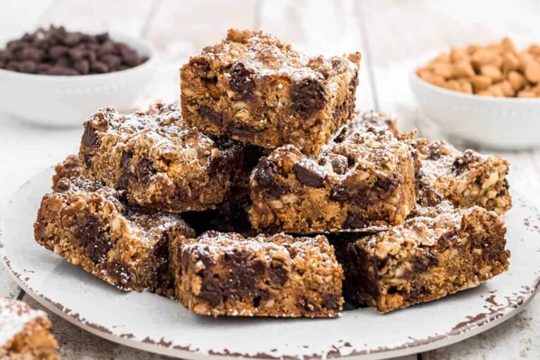 A plate of Graham Cracker Cookie Bars.