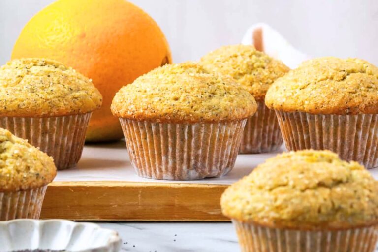 A dish of Orange Poppy Seed Muffins