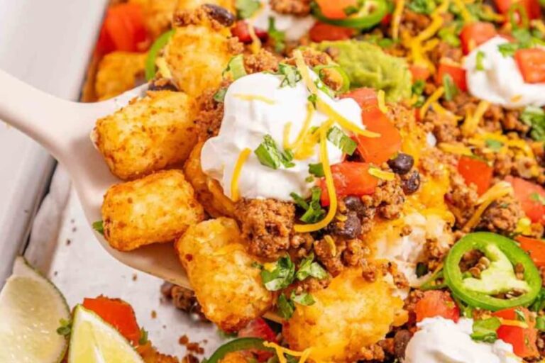 A dish of Totchos (Tater tot nachos).