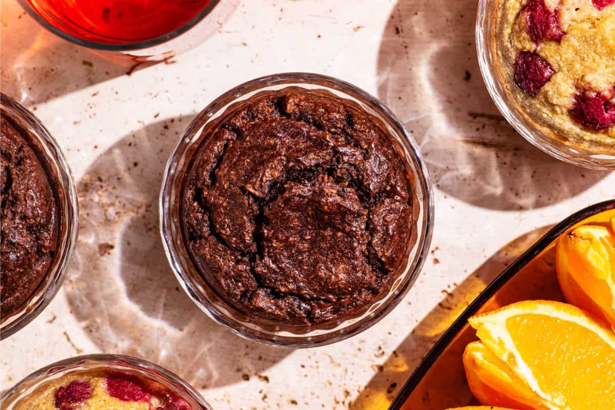 A dish of Chocolate Baked Oats.