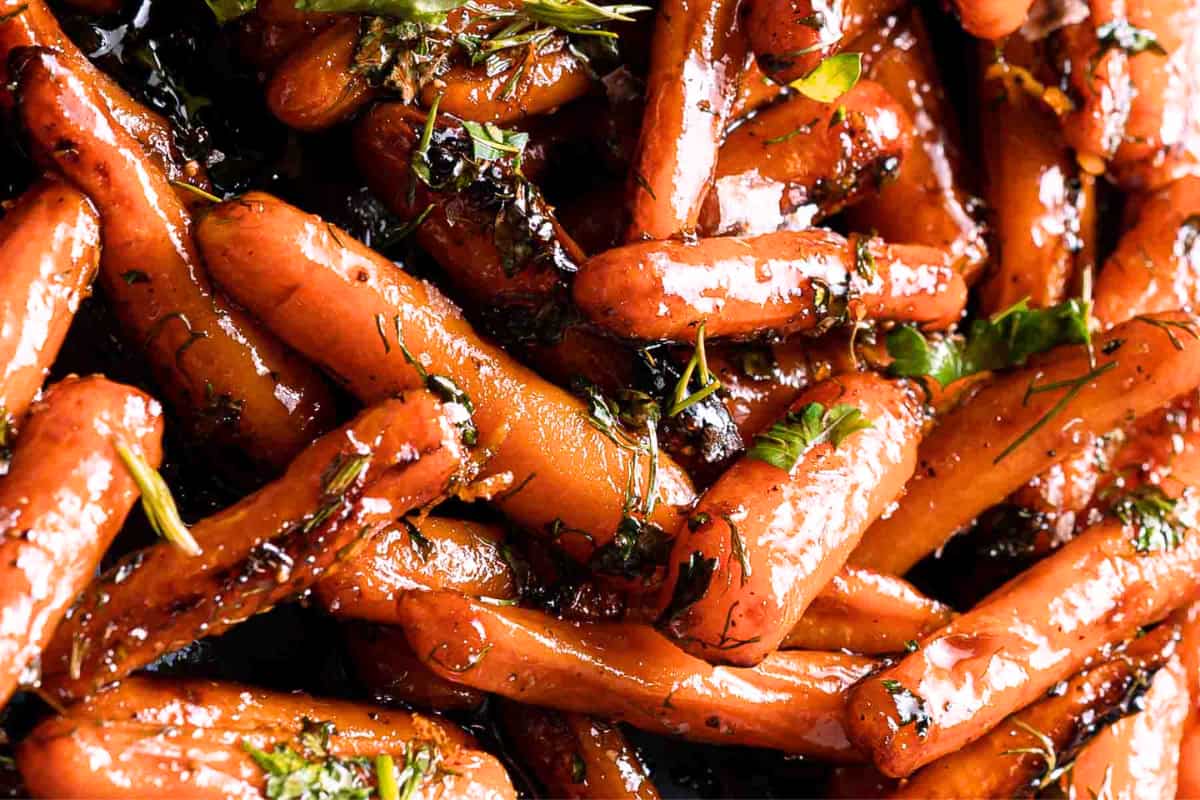 A dish of Honey Orange Glazed Carrots.