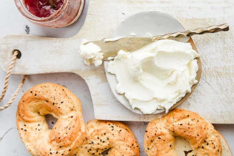 A dish of Homemade Cream Cheese.