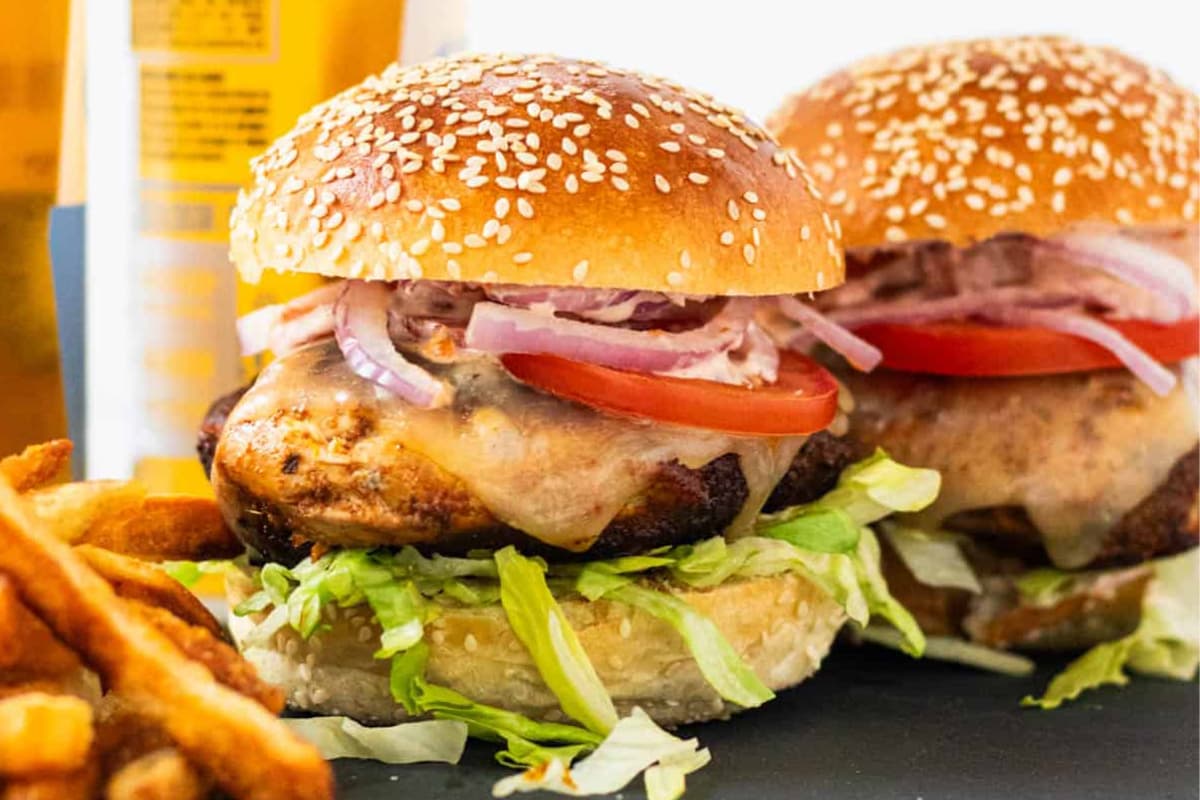 A plate of Blackened Chicken Sandwiches.