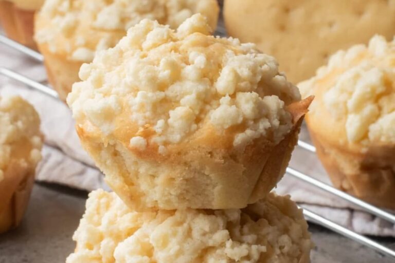 A plate of Vanilla Muffins.