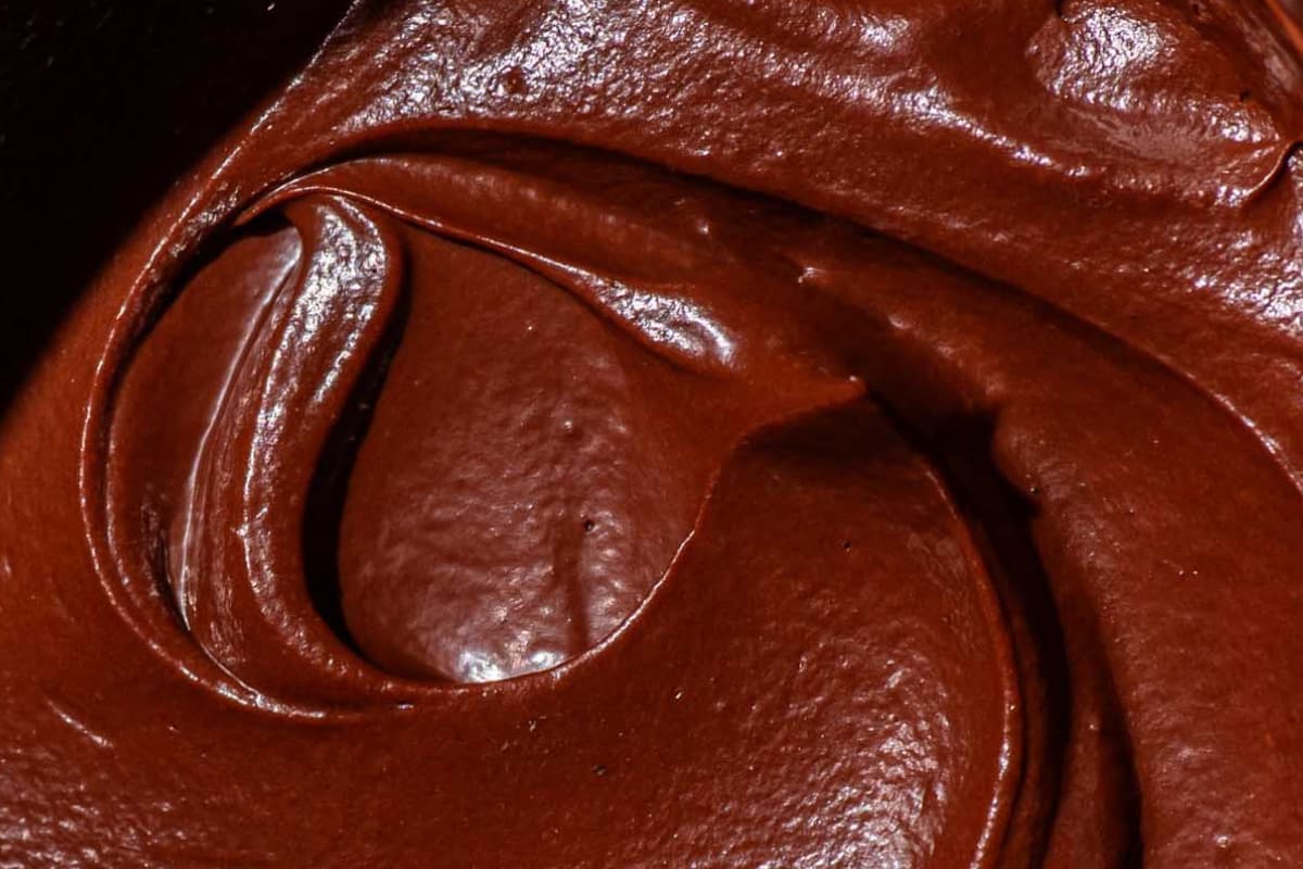 A dish of Vegan Chocolate Ganache.